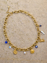 Collier Charms bleu