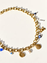 Collier Charms bleu