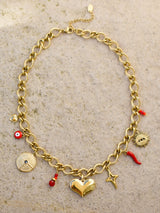 Collier Charms rouge