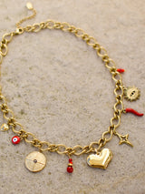 Collier Charms rouge