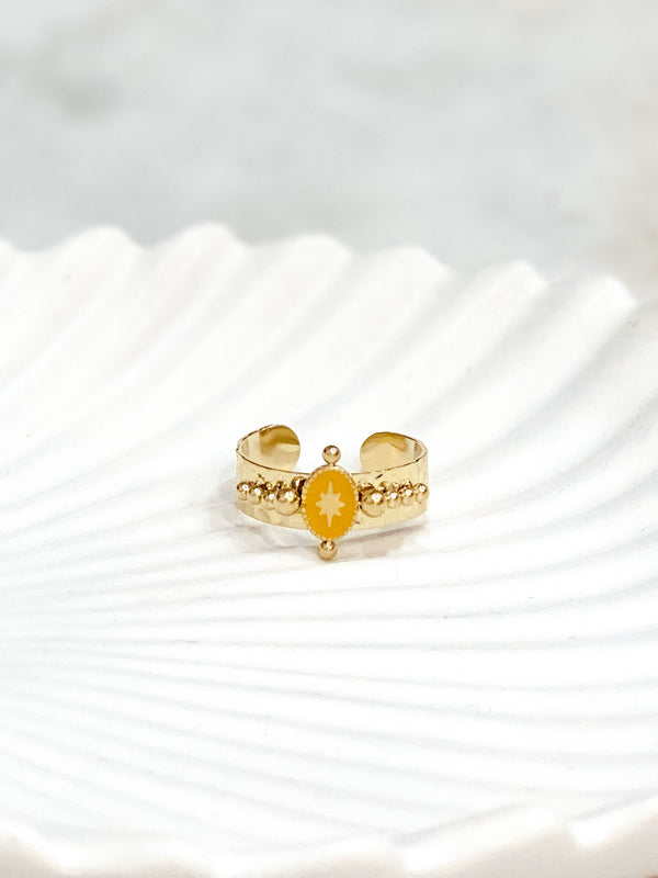 CELESTE MUSTARD ring